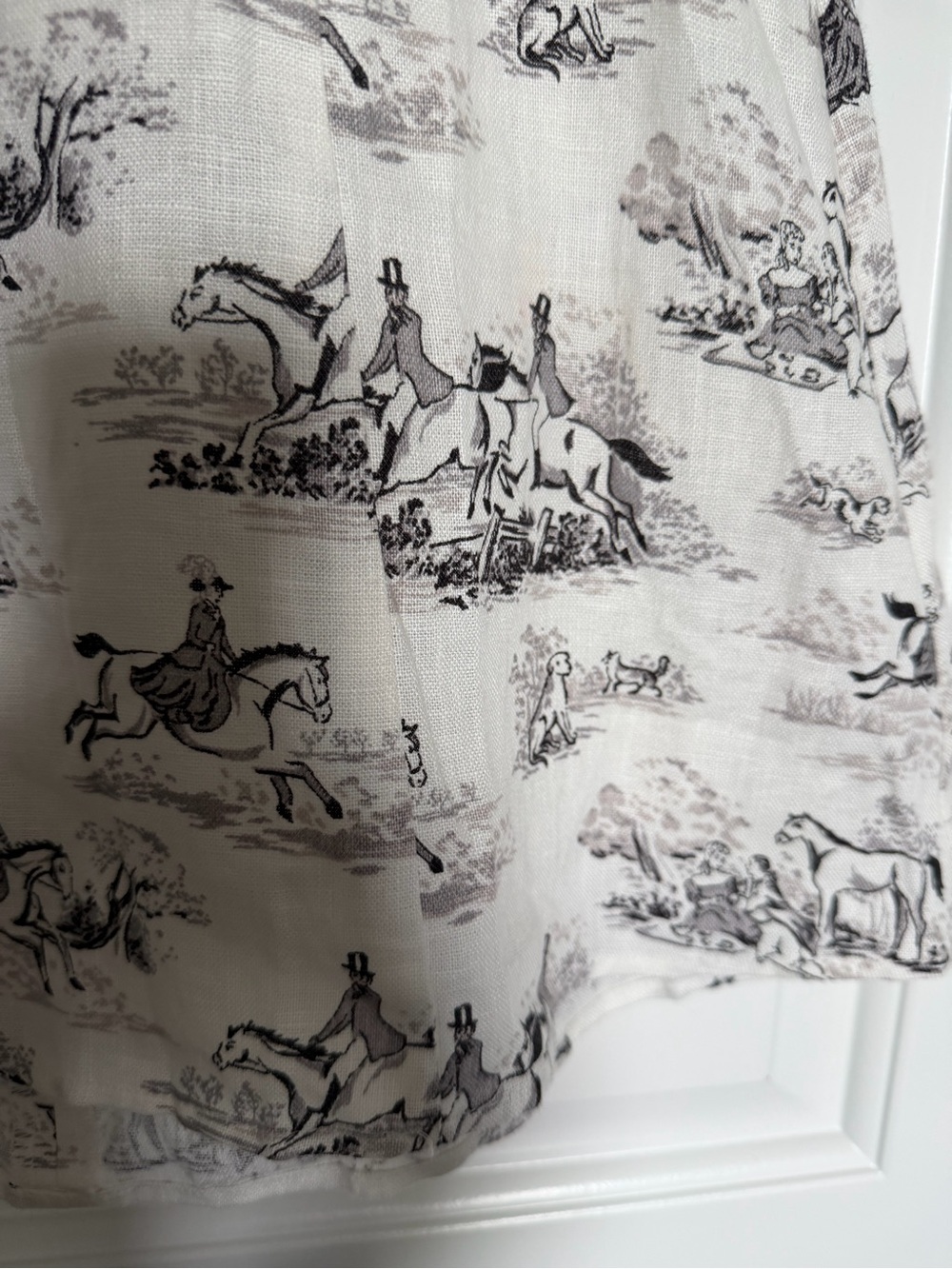 Reformation White Toile Print Puff-Sleeve Mini Dress - Picture 7 of 10